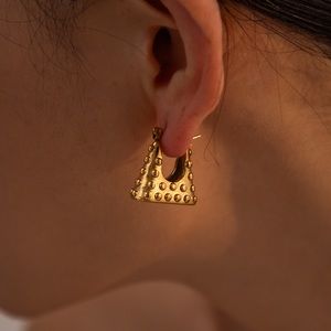 24K Gold Unique Bag Earrings*Vintage Inspired Earrings*Handbag Earrings*Handmade